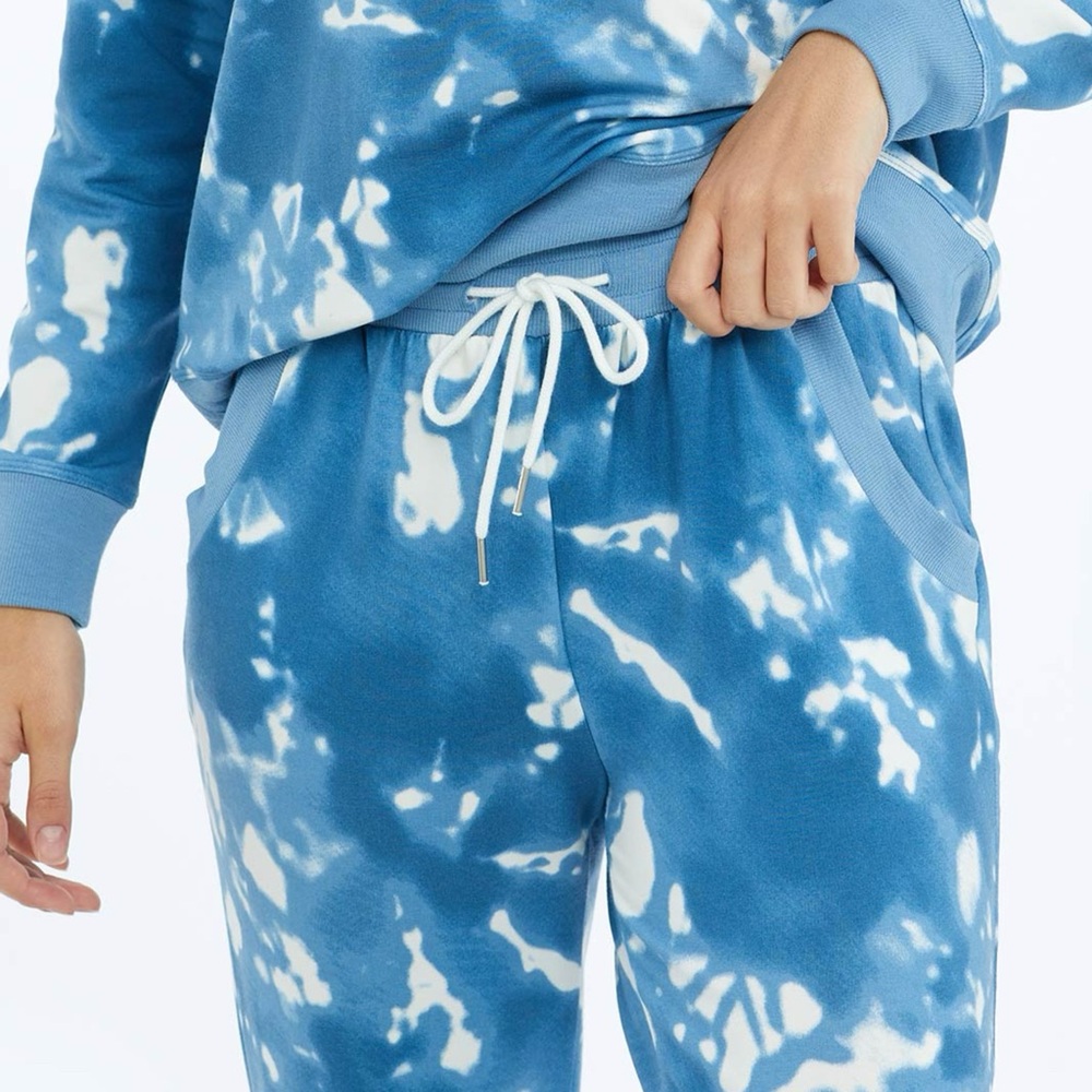 Summersalt The Softest French Terry Jogger Blue Tie Dye Size Medium Tencel Cozy - Picture 12 of 12
